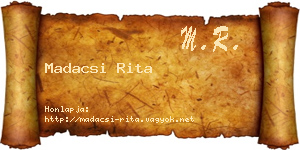 Madacsi Rita névjegykártya